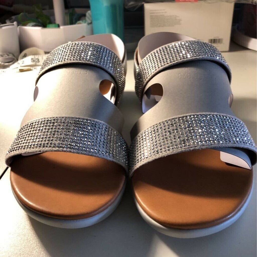 FitFlop Womens Barra Crystalled Slingback Sandals